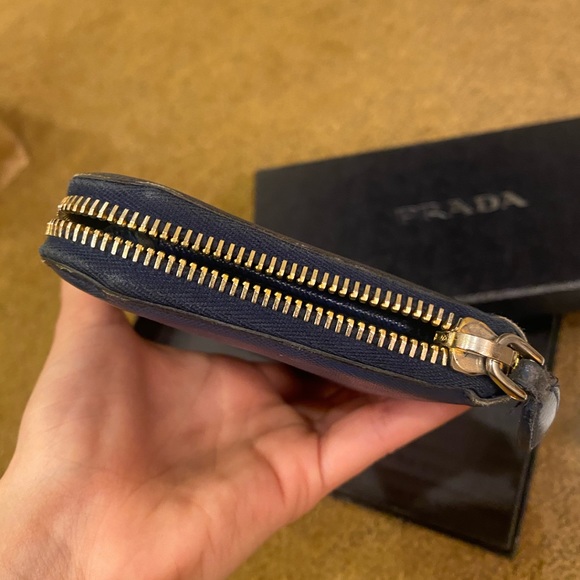 Prada Long leather wallet navy blue - Picture 11 of 14